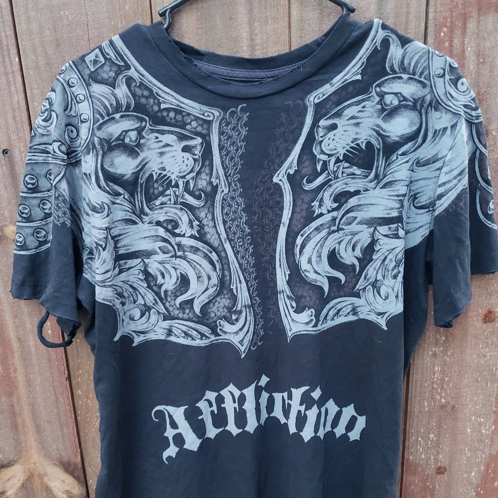 Affliction LION ARMOR Medium Shirt UFC MMA Raiders Harley